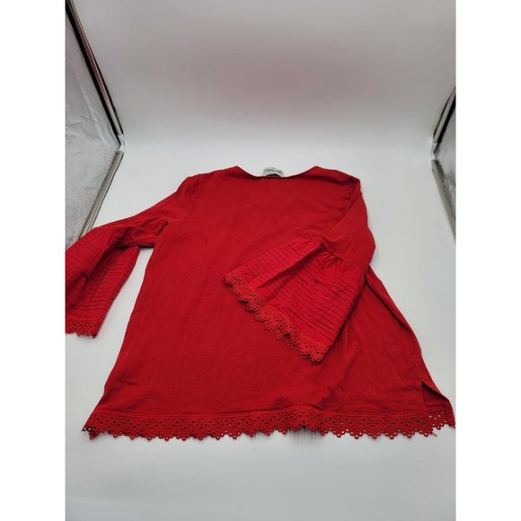 Wrangler Womens Blouse Red Bell L - Picture 2 of 3